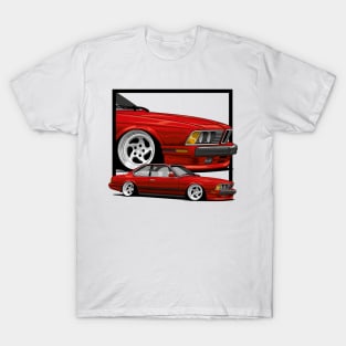 E24 Classic Stance Car, Static for life T-Shirt
